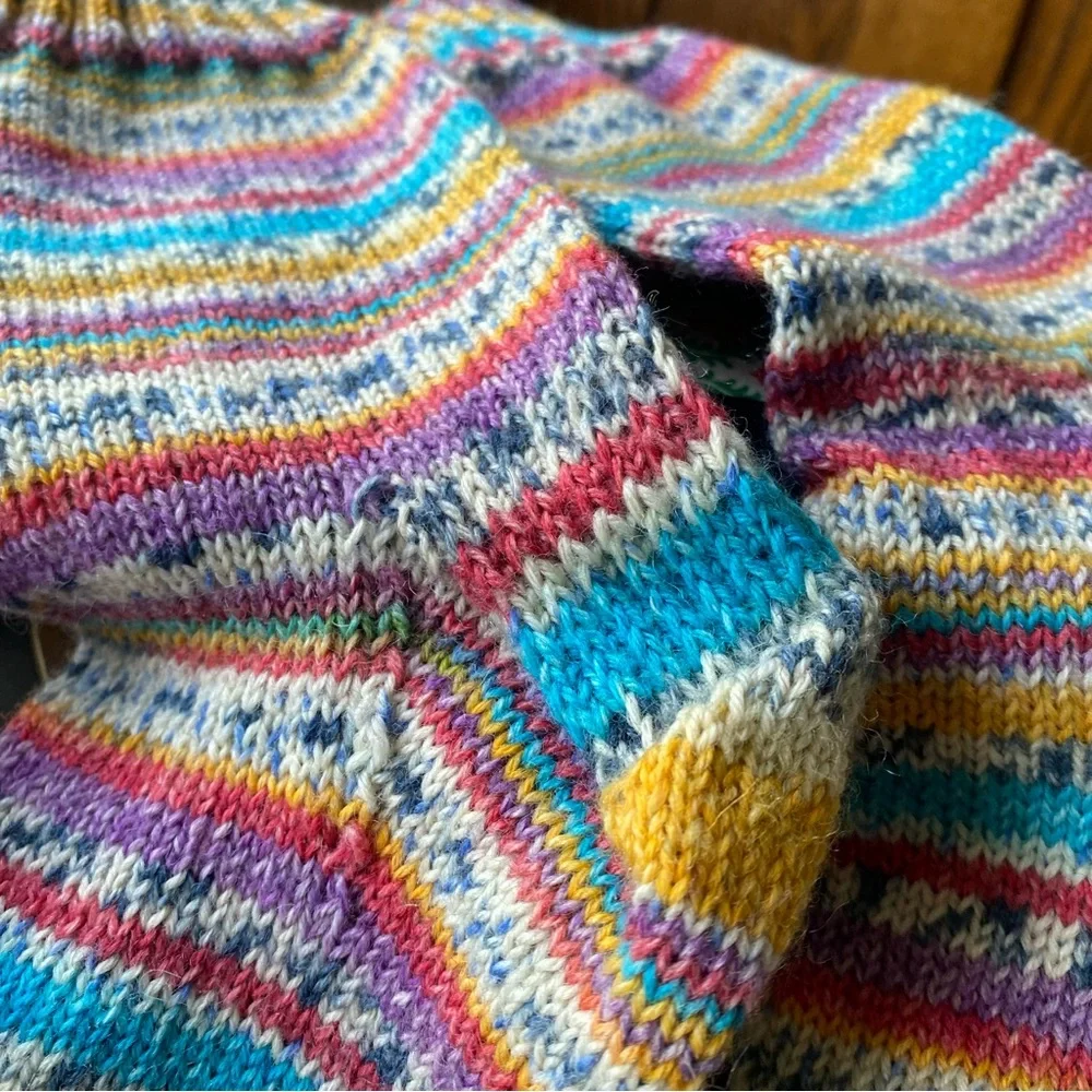 🆕 Multicolor Striped Womans Wool Blend Socks NEW